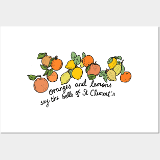 Oranges and lemons nursery rhyme Posters and Art